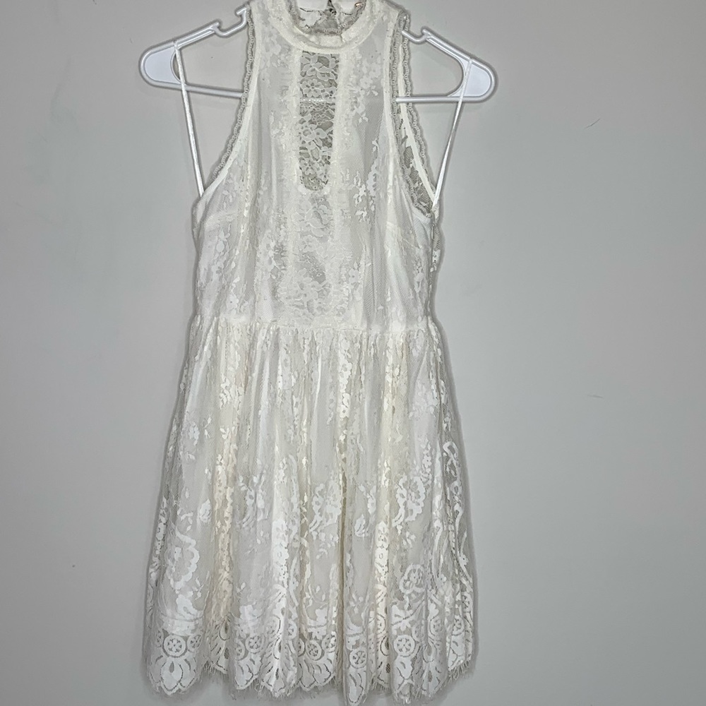 M2 Free‎ People Coquette Cottagecore Lace White Cotton Ethereal Wedding XS - Picture 4 of 7